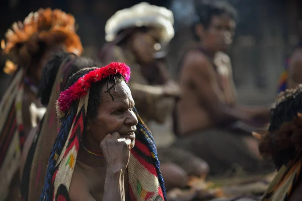 Dolina Baliem Papua Zachodnia Indonezja Czerwca 2016 Bliska Portret Osoby — Zdjęcie stockowe