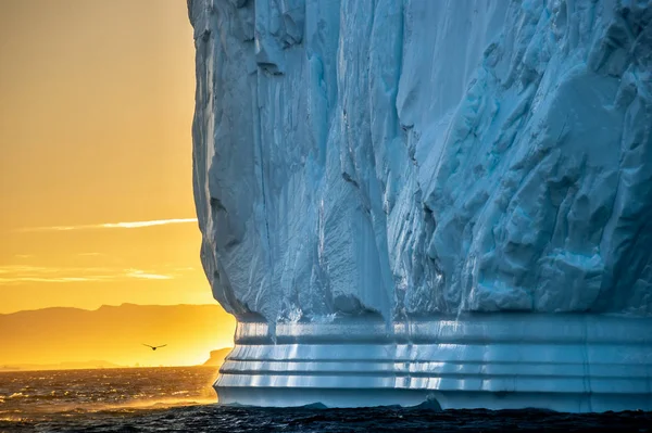 Jéghegy Naplementekor Természet Táj Grönland Disko Bay Nyugat Grönlandi — Stock Fotó