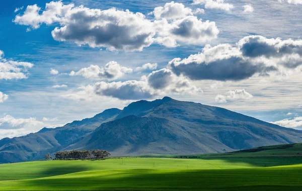 Mountains Sunny Day Clouds Sky View Riviersonderend Mountains Overberg South — Stock Photo, Image