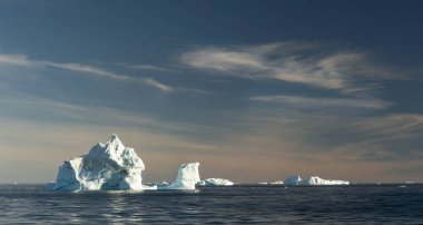 Disko Körfezi Grönland 'daki buzdağları