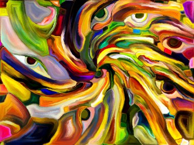 Vitray sonsuza dek serisi. Organik patters mistisizm, gizli ve ruhani bilgi konuda sembollerde göz.