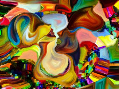 Lekeli Glass Forever serisi. Sanat, uzay bölünmesi ve tasarım projeleri için uygun renk parçaları, şekil desenleri ve sembollerin bileşimi