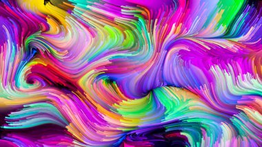 Hareket içinde renk serisi. Sıvı boya desen tasarım, yaratıcılık ve hayal gücü ekranlar ve mobil cihazlar için duvar kağıdı olarak kullanmak için bu konuda etkileşimi