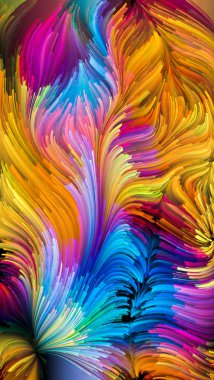 Color In Motion serisi. Tasarım, yaratıcılık ve hayal gücü üzerine bir metafor olarak sıvı boya deseninden oluşan tasarım, ekranlar ve cihazlar için duvar kağıdı olarak kullanılacak.