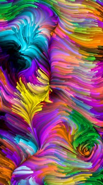 Hareket içinde renk serisi. Görsel kompozisyon için sıvı boya deseninin hoş tasarım, yaratıcılık ve hayal gücü ekranlar ve mobil cihazlar için duvar kağıdı olarak kullanmak için çalışır