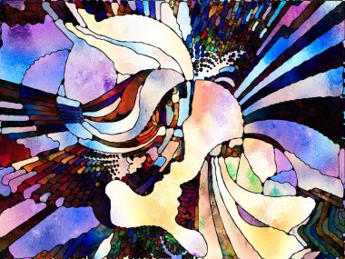 Lekeli Glass Forever serisi. Sanat, uzay bölünmesi ve tasarım konularındaki tasarımınızı tamamlamak için arkaplan renkleri, şekiller ve semboller