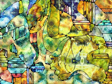 Kurşunlu cam desen serisi. Zemin, Tasarım sanat, Uzay Bölümü ve tasarım konusunda tamamlayacak vitray kavramı çalışmanın