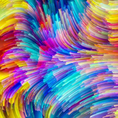 Hareket serisi renk. Çizgiler canlı boya uygun yaratıcılık, hayal gücü, sanat ve tasarım ile ilgili projelerde soyut kompozisyon