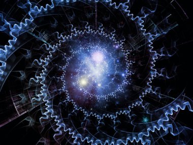 Fraktal girdap serisi. Konu tasarım, illüstrasyon, modern bilim ve teknoloji üzerinde ışık ve fraktal geometri desenleri düzenlenmesi