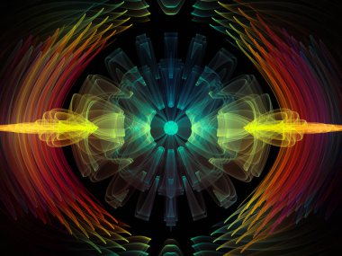 Dalga fonksiyonu serisi. Renkli sinüs titreşimlerin aranjman, ışık ve fraktal elemanları ses ekolayzer, projeler için fon olarak müzik spektrum ve kuantum olasılık