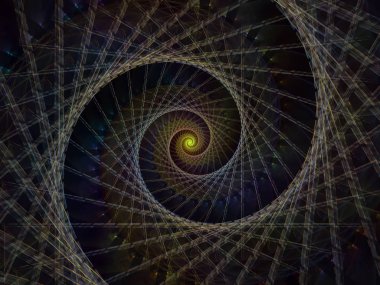 Sarmal geometri serisi. Fraktal öğeleri matematik, geometri ve bilim konusunda iplik girdap bileşimi