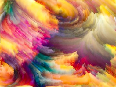 Doku serisi renk. Dinamik arka planlar ve boyutlu arka planında konuda dijital boya ve fraktal bulutlar bileşimi