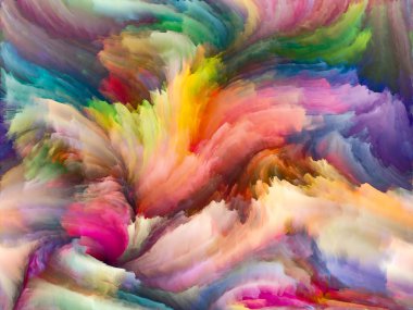 Doku serisi renk. Dinamik arka planlar ve boyutlu arka planında konuda dijital boya ve fraktal bulutlar etkileşimi