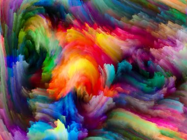 Doku serisi renk. Dijital boya ve fraktal bulutların üstünde dinamik arka planlar ve boyutlu arka arka plan tasarımı