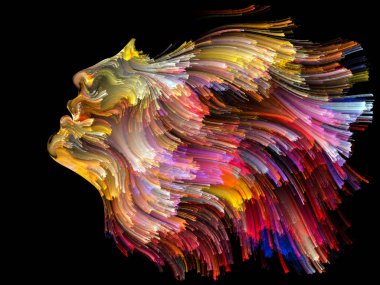 Doku serisi renk. Dinamik arka planlar ve boyutlu arka planında konuda dijital boya ve fraktal bulutlar bileşimi