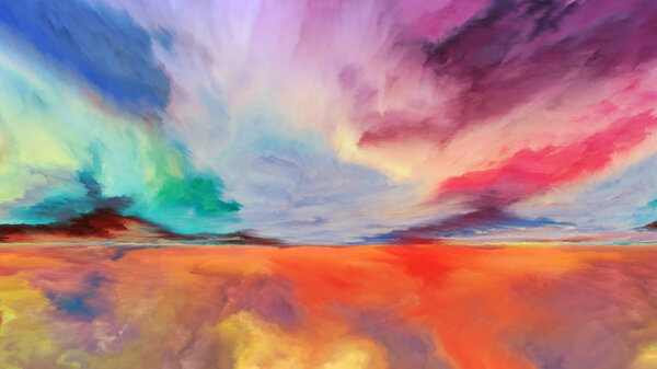 Серия игр Inner World. Абстрактное расположение цифровых красок подходит для проектов на Universe, Nature, креативности и воображения
