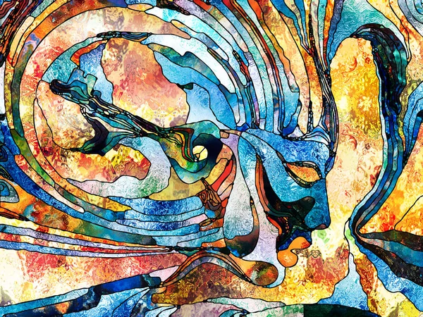 Stained Glass Forever Творческое Оформление Цветовых Фрагментов Шаблонов Форм Символов — стоковое фото