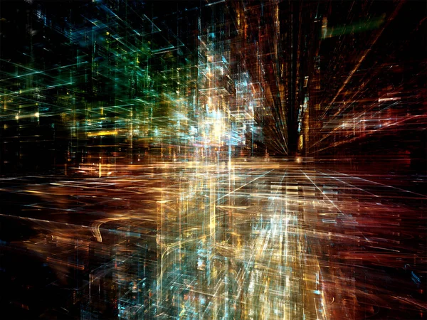 Dijital City serisi. Üç boyutlu Fraktallar ve ışıklar bilgisayarlar, bilim, sanal gerçeklik ve modern teknoloji konusunda sanatsal soyutlama oluşan