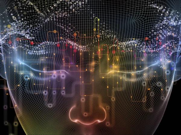 Connected World series. Creative arrangement of network diagrams , hi-tech symbols and fractal patterns  for subject of modern technology, education and computer communications