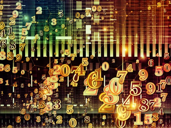 Serie Numero Mundo Composición Dígitos Elementos Fractales Con Relación Metafórica —  Fotos de Stock