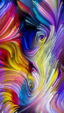 Hareket içinde renk serisi. Görsel kompozisyon için sıvı boya deseninin hoş tasarım, yaratıcılık ve hayal gücü ekranlar ve mobil cihazlar için duvar kağıdı olarak kullanmak için çalışır