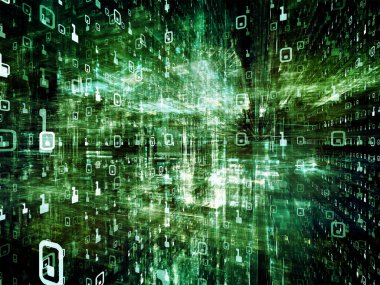 Dijital City serisi. Görsel olarak çekici zemin üç boyutlu Fraktallar ve numaraları için yapılmış bilgisayarlar, bilim, sanal gerçeklik ve modern teknoloji üzerinde çalışıyor