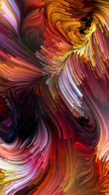 Color In Motion serisi. Tasarım, yaratıcılık ve hayal gücü konularında ekran ve cihazlar için duvar kağıdı olarak kullanılacak sıvı boya deseninin arkaplanı