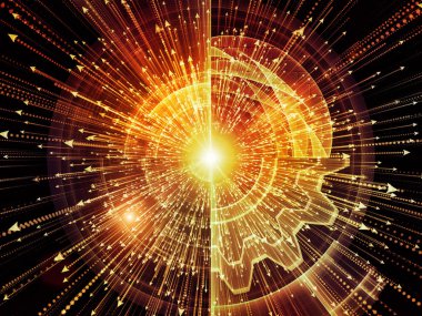 Bilgi patlama serisi. Oklar ve fraktal öğeleri bilim, bilgi teknoloji ve eğitim konusunda patlama bileşimi