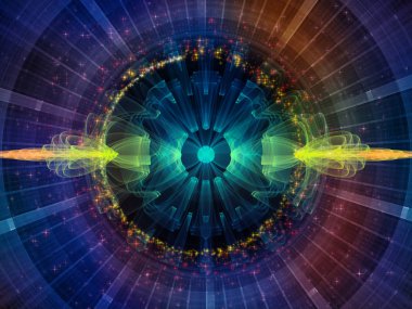 Dalga fonksiyonu serisi. Renkli sinüs titreşimler kompozisyon, ışık ve fraktal öğeleri için ses ekolayzer, projelerde müzik spektrum ve kuantum olasılık