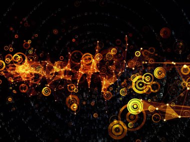 Kuralına göre serisi tasarım. Bilim, bilgi teknoloji ve matematik basamak ve soyut öğeler için zemin tasarımı çalışır