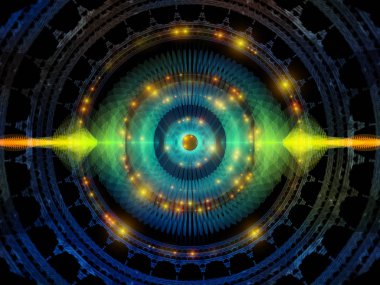 Dalga fonksiyonu serisi. Renkli sinüs titreşimler, ışık ve fraktal öğeleri ses ekolayzer, müzik projelerde için uygun bir zemin olarak spektrum ve kuantum olasılık