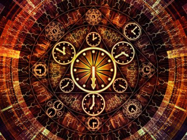 Saat serisi daireler. Saat sembolleri ve fraktal öğeleri bilim, eğitim ve tahmini konusu üzerinde