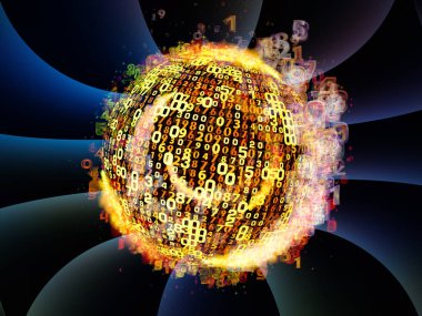 Numara dünya serisi. Tasarım projeleri için fon olarak hizmet etmek için basamak ve fraktal öğeleri yapılmış bilim, eğitim ve modern teknoloji ile ilgili