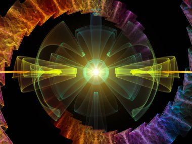 Dalga fonksiyonu serisi. Renkli sinüs titreşimlerin aranjman, ışık ve fraktal elemanları ses ekolayzer, projeler için fon olarak müzik spektrum ve kuantum olasılık