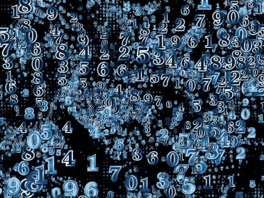 Numara dünya serisi. Basamak ve fraktal öğeleri konu bilim, eğitim ve modern teknoloji