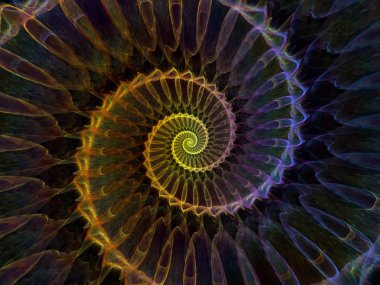 Sarmal geometri serisi. Fraktal öğeleri matematik, geometri ve bilim konusunda iplik girdap bileşimi