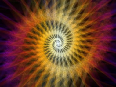 Sarmal geometri serisi. İplik girdap matematik, geometri ve bilim konusunda fraktal öğelerinin arka plan tasarımı