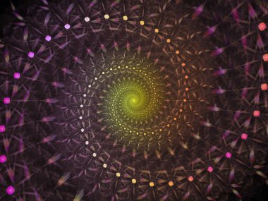 Sarmal geometri serisi. Fraktal öğeleri bir fon olarak matematik, geometri ve bilim projeler için uygun iplik girdap bileşimi