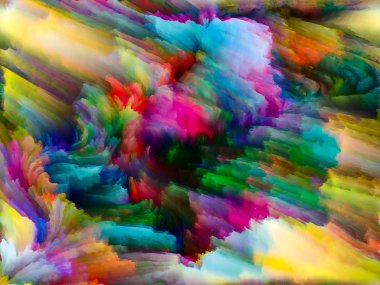 Doku serisi renk. Dinamik arka planlar ve boyutlu arka planında konuda dijital boya ve fraktal bulutlar düzenlenmesi