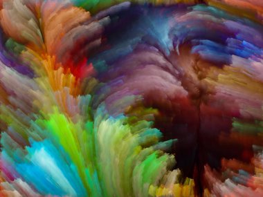 Doku serisi renk. Dinamik arka planlar ve boyutlu arka planında konuda dijital boya ve fraktal bulutlar etkileşimi