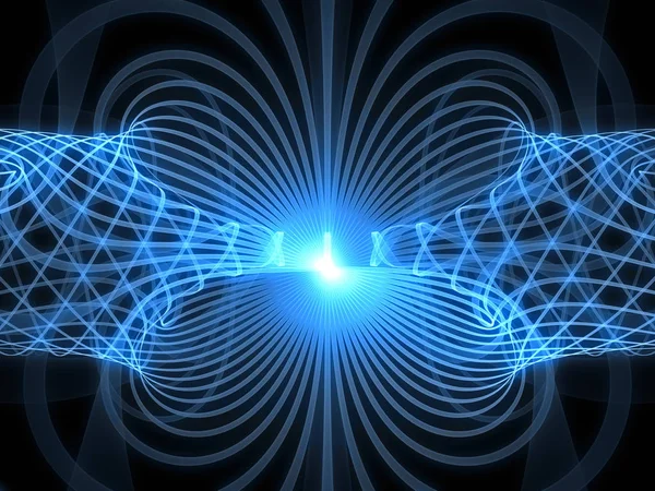 Kılavuz dünyalar iki dizi. Çekici zemin parlayan fraktal satırları siyah arka plan karşı yapılmış yassı olup, geometri, matematik, bilim, teknoloji ve eğitim düzenler