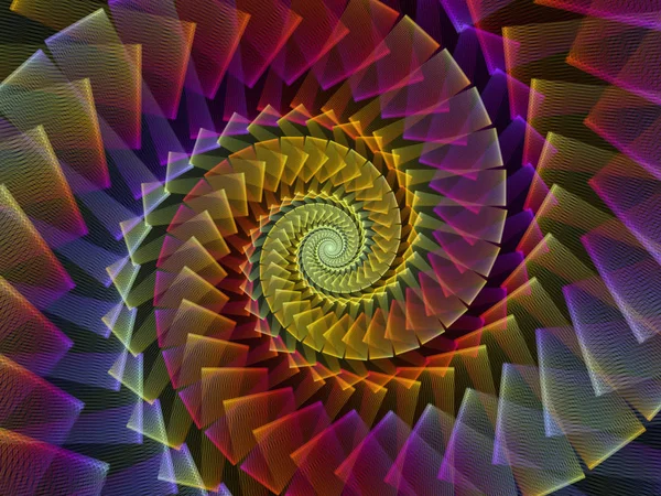 螺旋几何系列 几何和科学项目的分形元素旋涡组成 — 图库照片