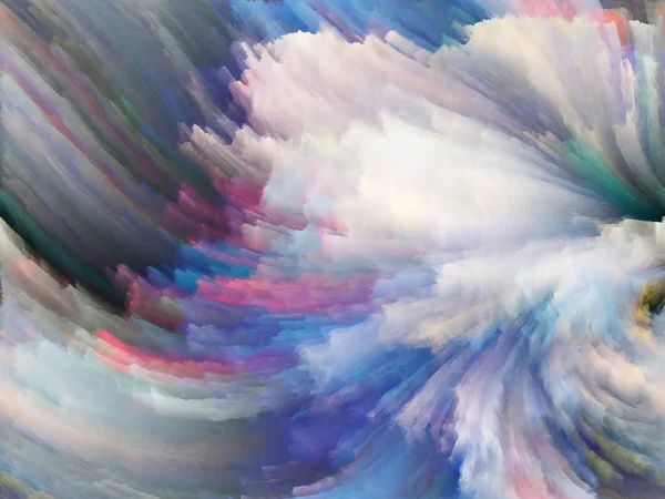 色织系列 基于数字绘画和分形云的设计作为隐喻的动态背景和维度背景 — 图库照片