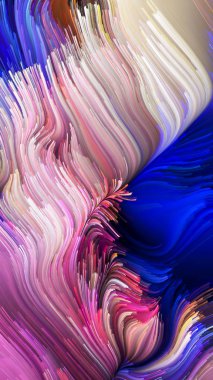 Color In Motion serisi. Tasarım, yaratıcılık ve hayal gücünün ekran ve cihazlar için duvar kağıdı olarak kullanacağı sıvı boya modelinin grafiksel bileşimi
