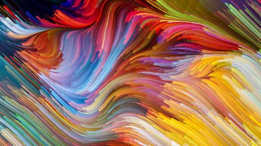 Color In Motion serisi. Tasarım, yaratıcılık ve hayal gücü üzerine projelerin ekran ve cihazlar için duvar kağıdı olarak kullanılması için uygun sıvı boya deseninin soyut düzenlenmesi