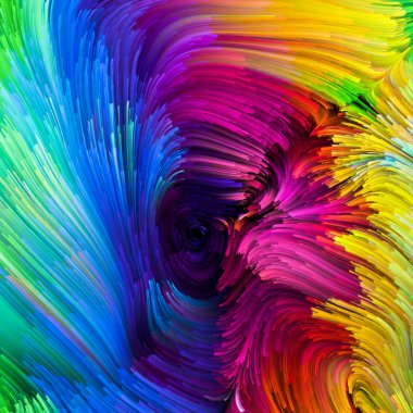 Color In Motion serisi. Tasarım, yaratıcılık ve hayal gücü konularında ekran ve cihazlar için duvar kağıdı olarak kullanılacak sıvı boya kalıbının bileşimi