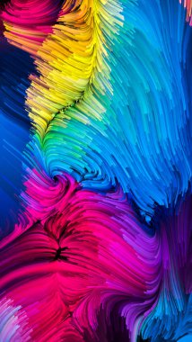 Hareket içinde renk serisi. Görsel kompozisyon için sıvı boya deseninin hoş tasarım, yaratıcılık ve hayal gücü ekranlar ve mobil cihazlar için duvar kağıdı olarak kullanmak için çalışır