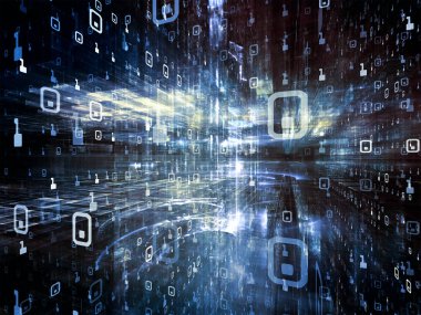 Dijital City serisi. Üç boyutlu Fraktallar ve bilgisayarlar, bilim, sanal gerçeklik ve modern teknoloji konu numaralarını düzenleme