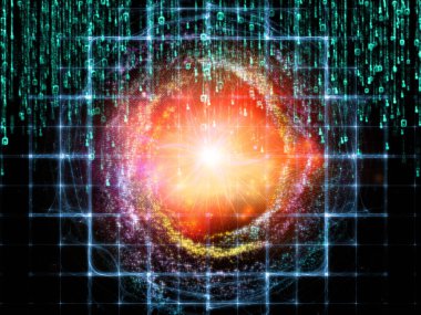 Matematik Evreni serisi. Matematik, bilim, eğitim ve modern teknoloji konularındaki rakamların ve uzay elementlerinin bileşimi