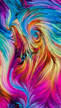 Hareket içinde renk serisi. Akan boya desen tasarım, yaratıcılık ve hayal gücü ekranlar ve mobil cihazlar için duvar kağıdı olarak kullanmak için bu konuda etkileşimi